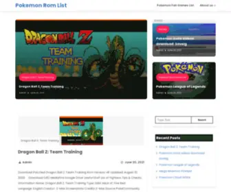 Pokemonromlist.com(#1 Pokemon Rom Lists) Screenshot