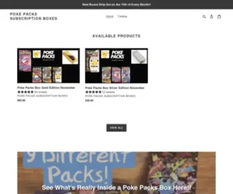 Pokepacksbox.com(Poke Packs Subscription Boxes) Screenshot