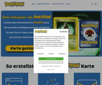 Pokepaw.de(Poképaw Personalisierte Sammelkarte für Dein Haustier) Screenshot