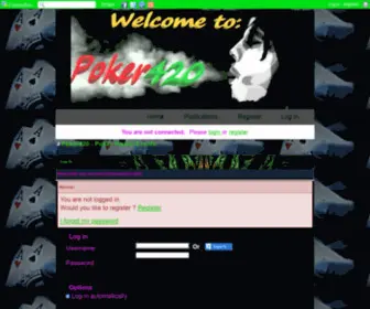 Poker420.org(Log in) Screenshot