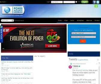 Pokeraffiliatelistings.com Screenshot