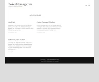 Pokerlifemag.com(Artiklar) Screenshot