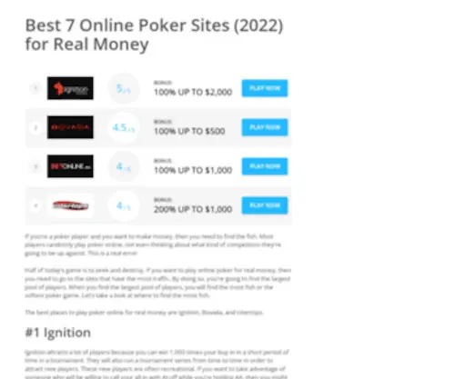 Pokeronlineprime.com Screenshot