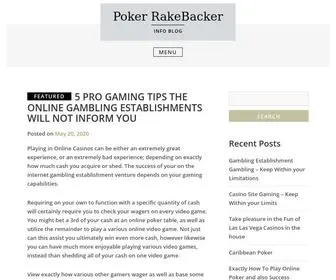 Pokerrakebacker.com(Info Blog) Screenshot