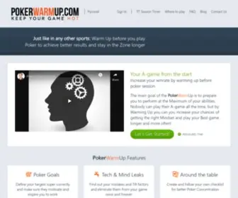 Pokerwarmup.com Screenshot