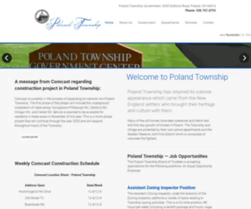 Polandtownship.org(Poland Township Government) Screenshot