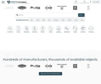 Polantis.com(Free CAD and BIM objects library) Screenshot