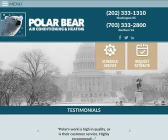 Polarbearairconditioning.com(Polar Bear Air Conditioning & Heating Inc) Screenshot