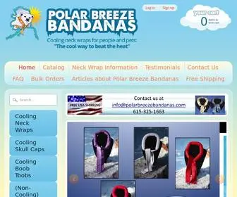 Polarbreezebandanas.com(Polar Breeze Bandanas) Screenshot