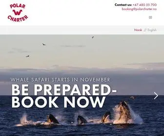 Polarcharter.no(Whale safari in Tromsø and boat trips on Svalbard and Tromsø) Screenshot