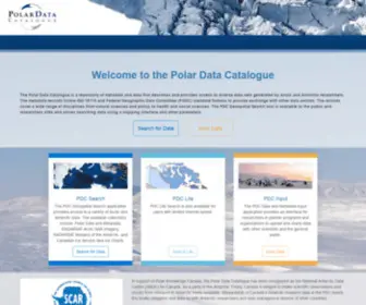 Polardata.ca(Polar Data Catalogue) Screenshot