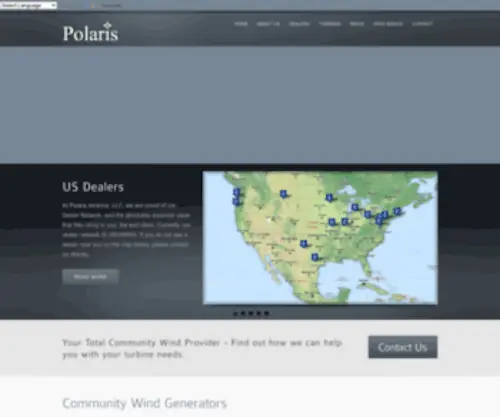 Polarisamerica.com(Small Wind Turbines) Screenshot