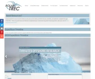 Polartrec.com(Teachers and Researchers Exploring and Collaborating) Screenshot