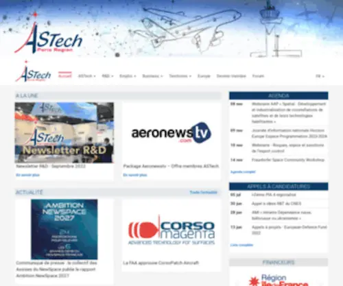 Pole-Astech.org(ASTech Paris Region) Screenshot