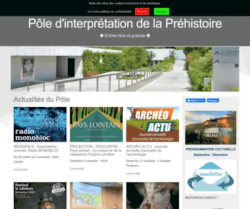 Pole-Prehistoire.com(Actualités) Screenshot