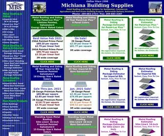 Polebarnsonline.com(Metal Roofing and Siding Prices and Information) Screenshot