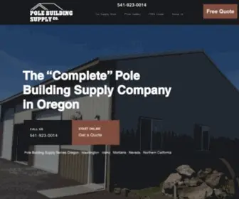 Polebuildingsupply.com(Pole Building Supply lumber products Redmond) Screenshot