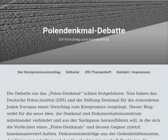 Polendenkmaldebatte.blog(Ein Vorschlag zum Kompromiss) Screenshot