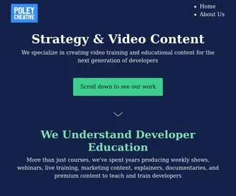 Poleycreative.com(We create compelling video content) Screenshot