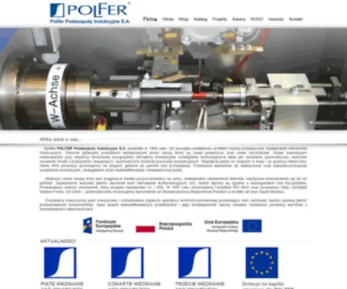 Polfer.com.pl(POLFER Podzespoły indukcyjne S.A) Screenshot
