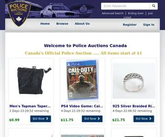 Policeauctionscanada.com(Police Auctions Canada) Screenshot