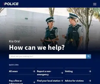 Police.govt.nz(The New Zealand Police website) Screenshot