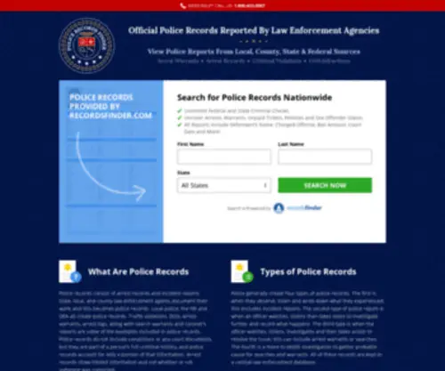 Policerecordsfinder.com(Policerecordsfinder) Screenshot