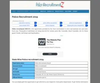 Policerecruitmentz.in(Police recruitment 2021) Screenshot