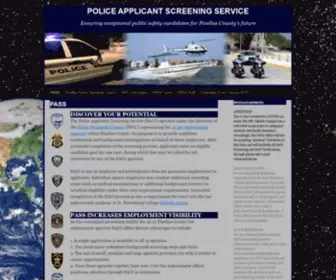 Policestandards.org(POLICE APPLICANT SCREENING SERVICE) Screenshot