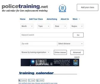 Policetraining.net(The calendar for law enforcement training) Screenshot