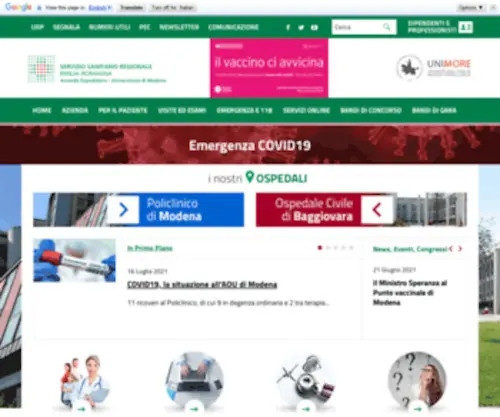 Policlinico.mo.it(Policlinico) Screenshot
