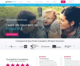 Policyadvisor.com(Canada’s Best Life Insurance Quotes) Screenshot