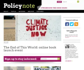 Policynote.ca(Policy Note) Screenshot