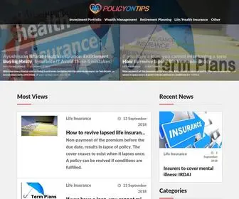 Policyontips.com(Policy On Tips) Screenshot