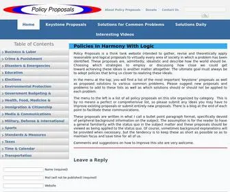 Policyproposals.com(Policy Proposals) Screenshot