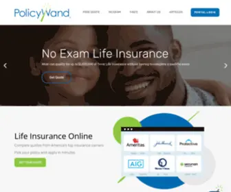 Policywand.com(PolicyWand Home) Screenshot