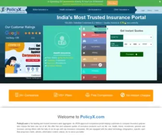 Policyx.com(Compare Insurance Plans and Policies Online in India) Screenshot