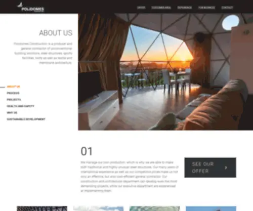 Polidomes-Construction.com(Wordpress) Screenshot