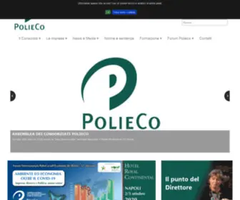 Polieco.it(Consorzio Nazionale per il riciclaggio dei rifiuti dei beni a base di polietilene) Screenshot