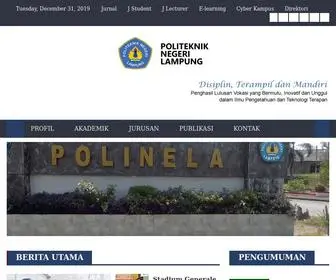 Polinela.ac.id(Politeknik Negeri Lampung) Screenshot