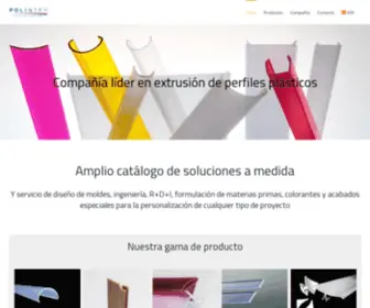 Polinter.com(Polinter, S.A. - Extrusión de perfiles plásticos a medida) Screenshot