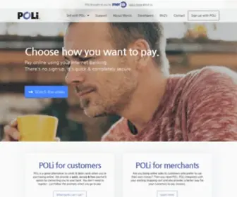 Polipay.co.nz(POLi Online Debit Payments) Screenshot