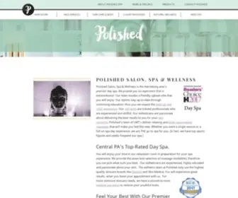 Polishedspa.com(Day Spa in Central PA) Screenshot