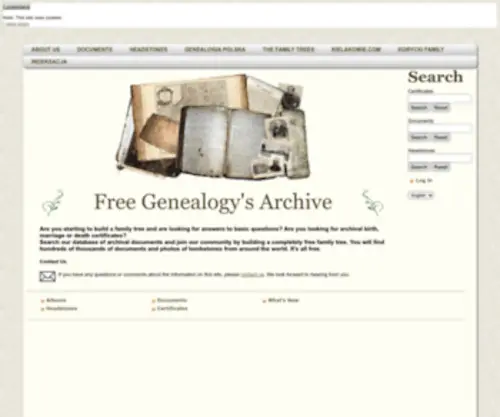 Polishfamilytree.com(Genealogia Polska ® LLC) Screenshot