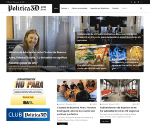 Politica3D.com.ar(Política 3D) Screenshot