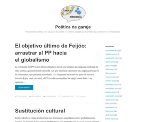 Politicadegaraje.blog(Política de garaje) Screenshot