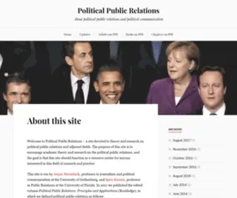 Political-Public-Relations.com(About political public relations and political communication) Screenshot