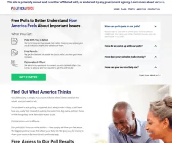 Political-Voice.com(Find Out What America Thinks) Screenshot