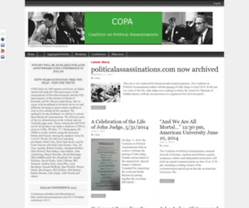Politicalassassinations.com(Coalition on Political Assassinations) Screenshot