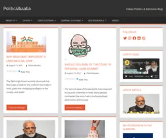 Politicalbaaba.com(Indian Politics & Elections Blog) Screenshot